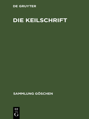 cover image of Die Keilschrift